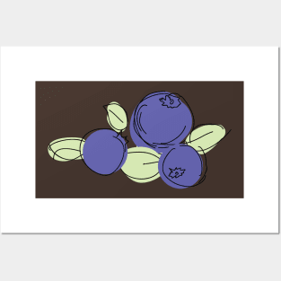 Blueberries Posters and Art